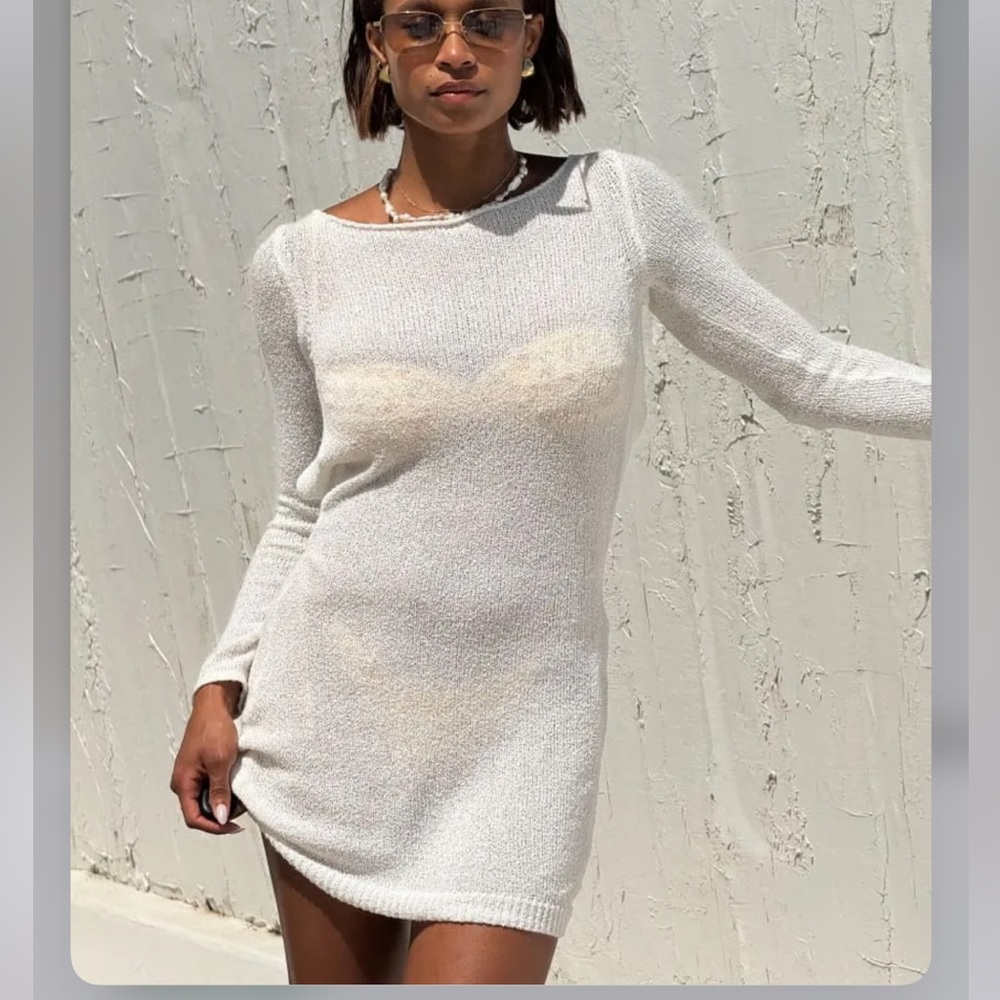 Rumored “Sweet Talker” Open Back Knit Mini Dress